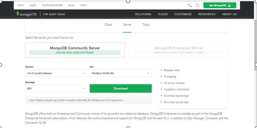 下载MongoDB 下载MongoDB